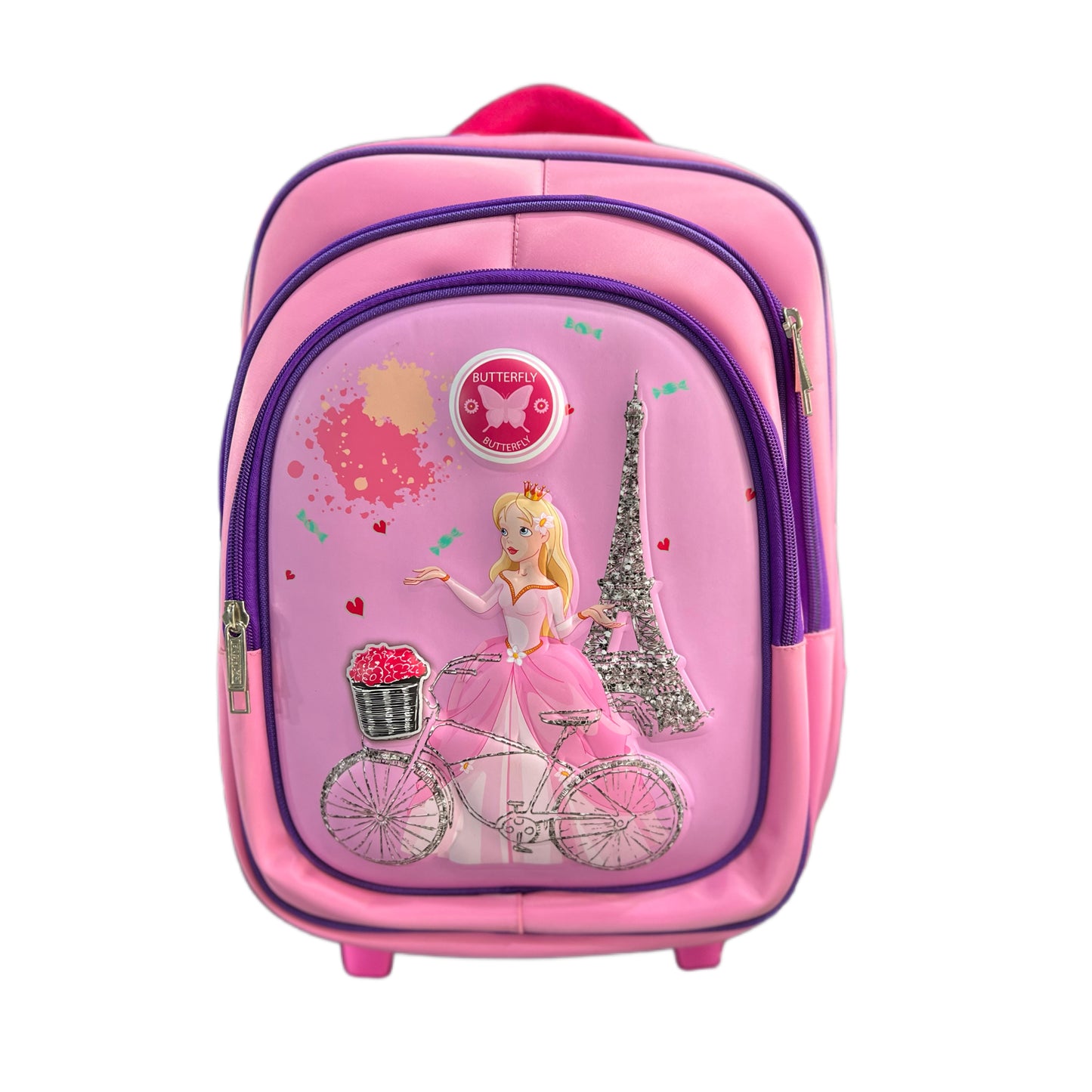 Double Handle Rolling Backpack